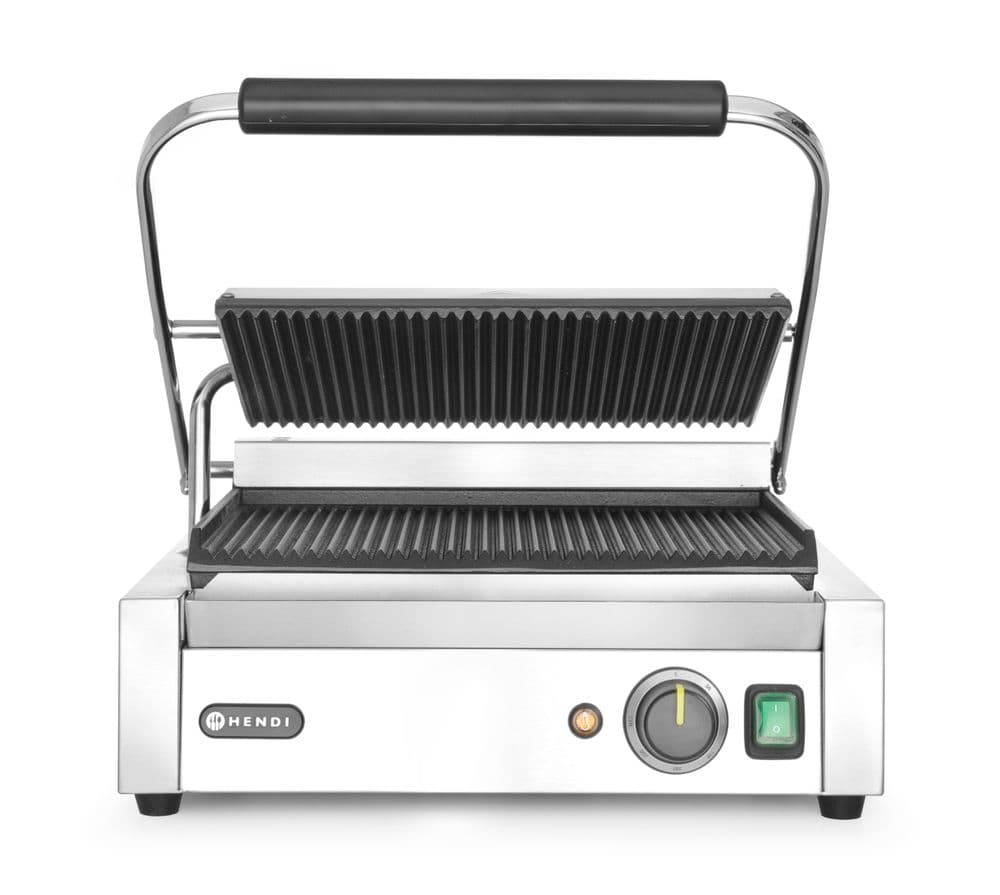 Kontaktgrill Panini · ribbet topp og bunn, 230V/2200W, 432x396x(H)214mm