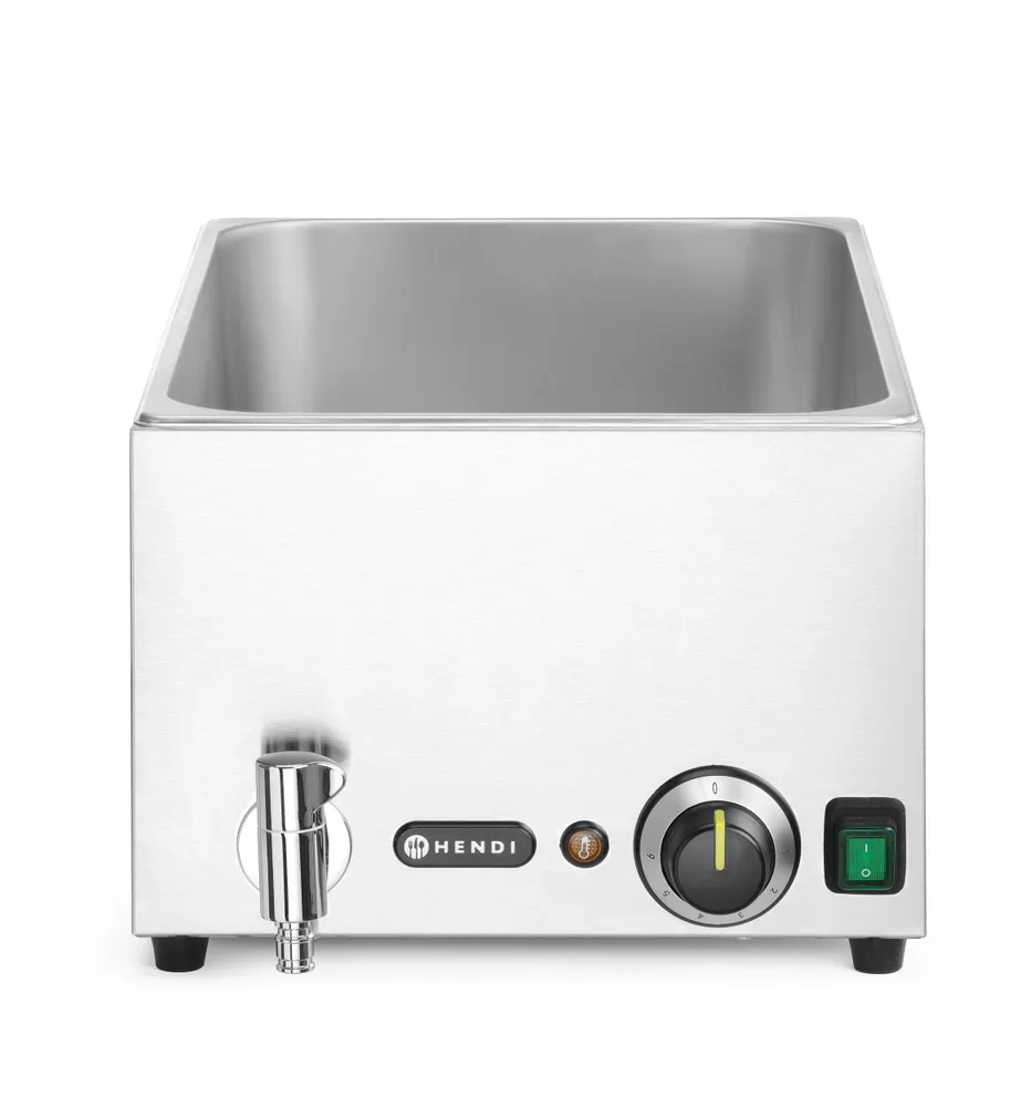 Bain-marie with drain tap Ranger, HENDI, For GN containers: max. height 150 mm, GN 1/1, 230V/1000W, 576x334x(H)241mm