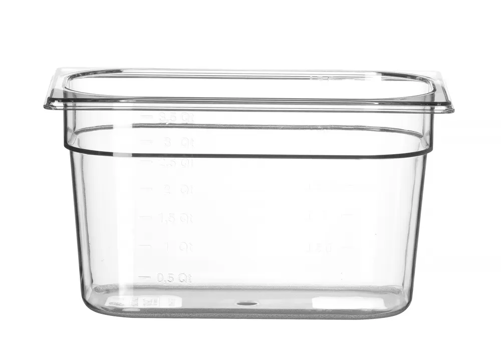 Container GN 1/4 polycarbonate, HENDI, Profi Line, GN 1/4, 5,5L, Transparent, 265x162x(H)200mm